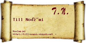 Till Noémi névjegykártya